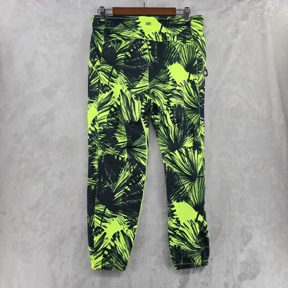 RHONE Athletic Joggers Pants Womens Size Medium Green Palm Leaf Print - Picture 7 of 8